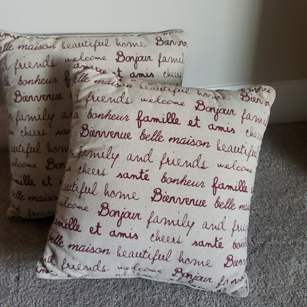 Throw pillows (2)